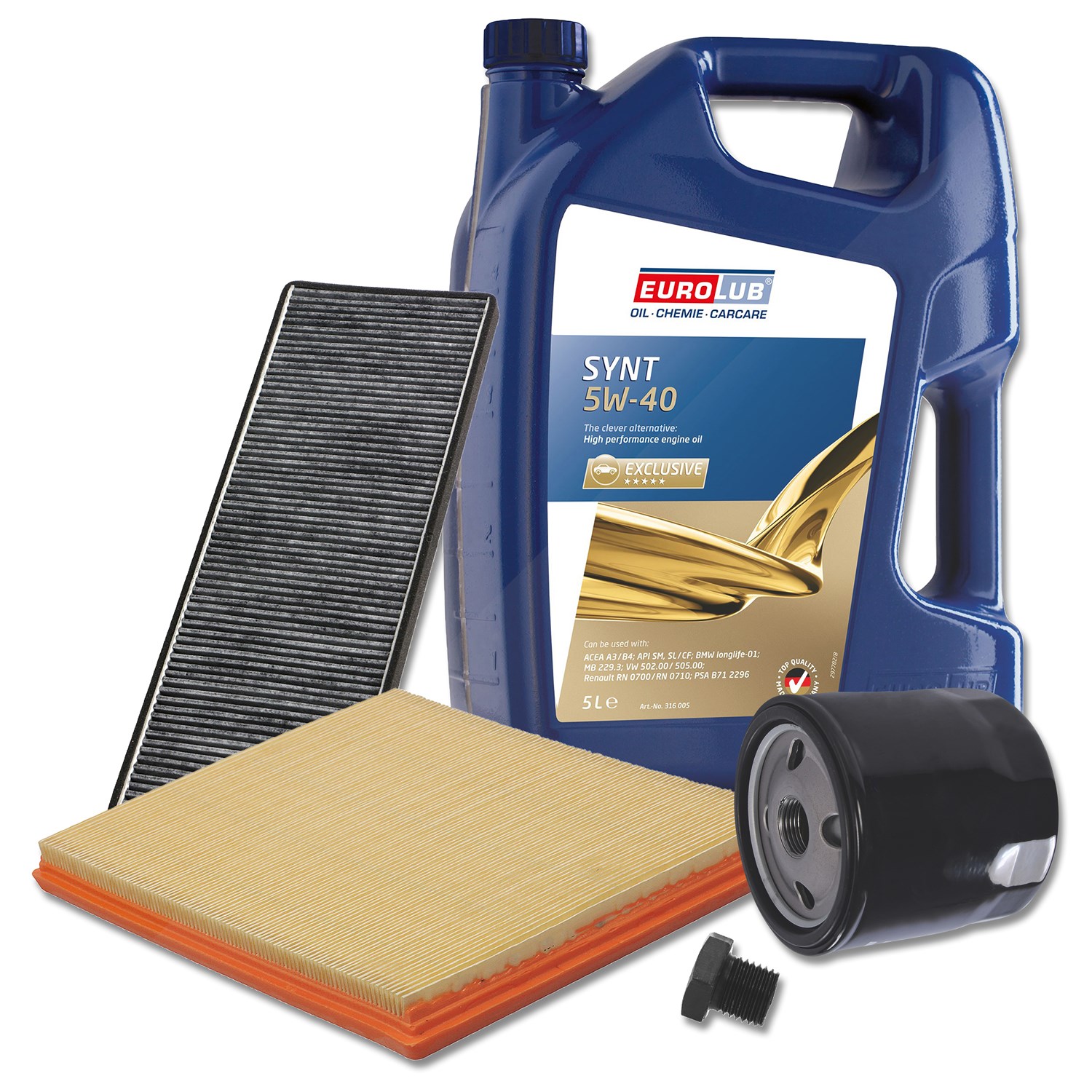 Bestprice Inspektionspaket Filtersatz SET A + 5L ÖL [Hersteller-Nr. 40197150] für Opel