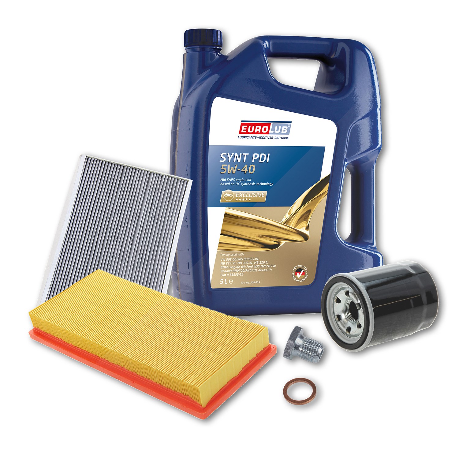 Bestprice Inspektionspaket Filtersatz SET A + 5L ÖL [Hersteller-Nr. 40197156] für Alfa Romeo, Fiat