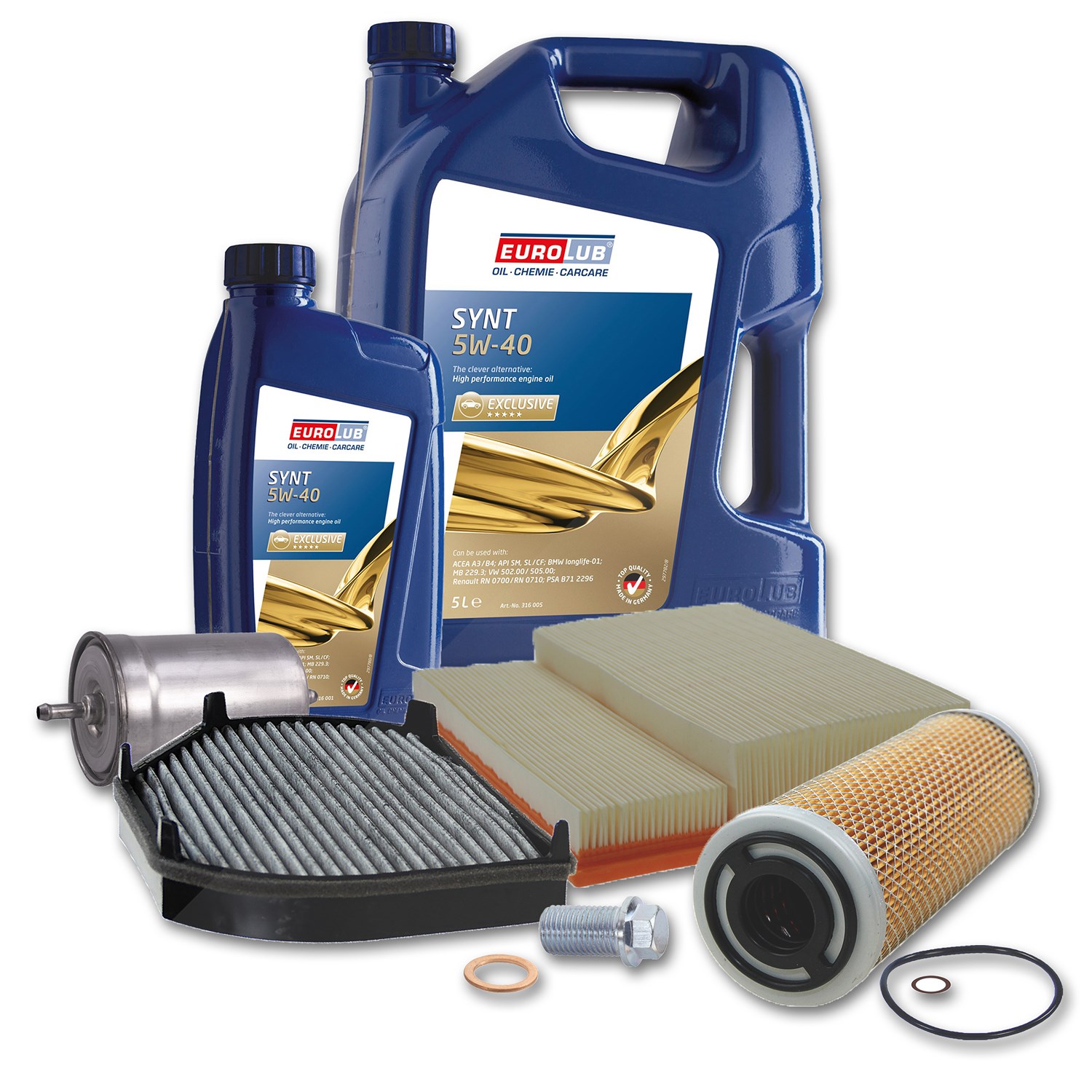 Bestprice Inspektionspaket Filtersatz SET B + 6l ÖL [Hersteller-Nr. 40197259] für Mercedes-Benz