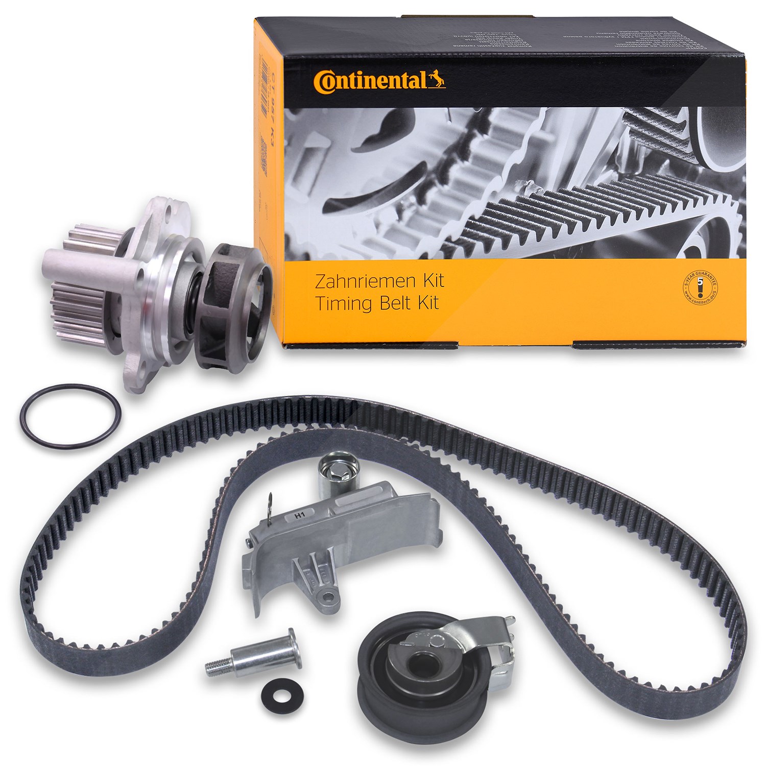 Continental Ctam Satz CONTITECH Zahnriemen + BP Wasserpumpe [Hersteller-Nr. 34005572] für Audi, Skoda, Seat, VW