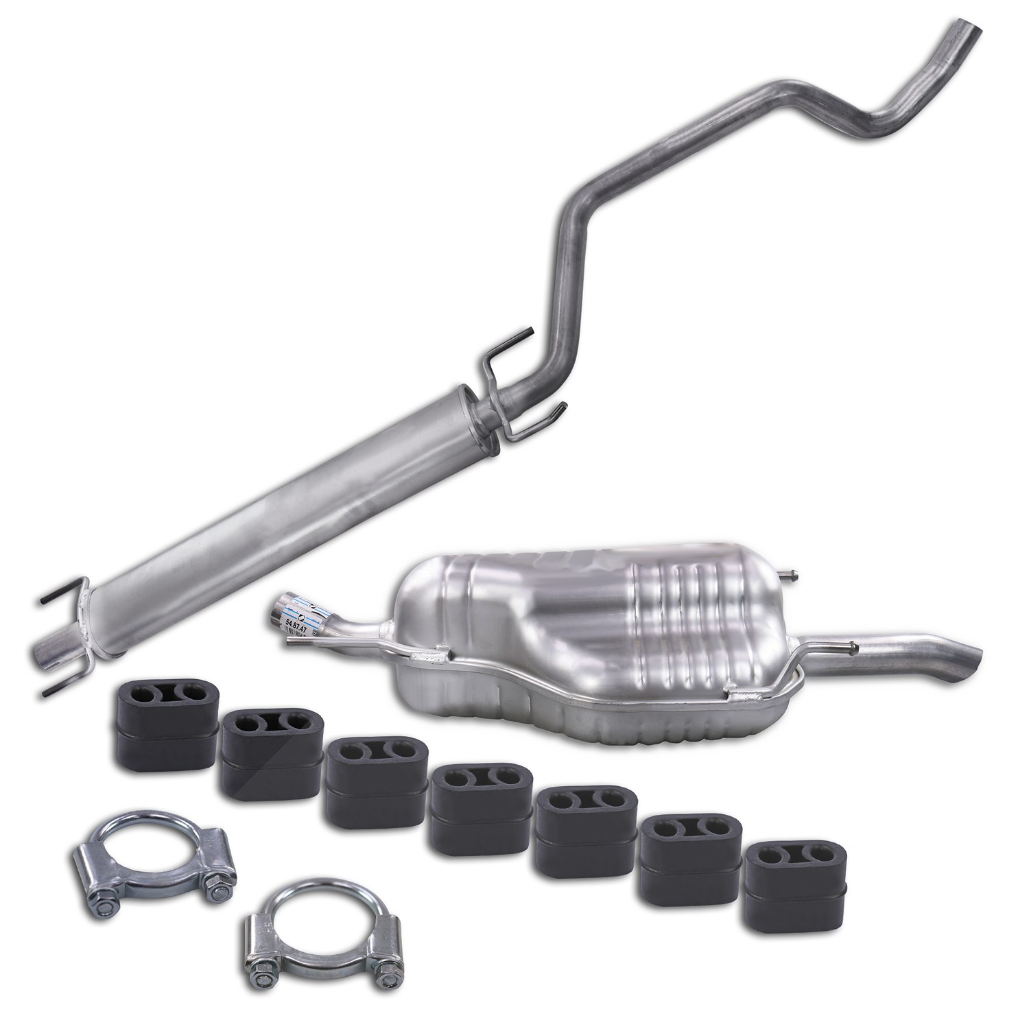 Imasaf Schalldämpfer Set + Montagematerial [Hersteller-Nr. 40191970] für Opel