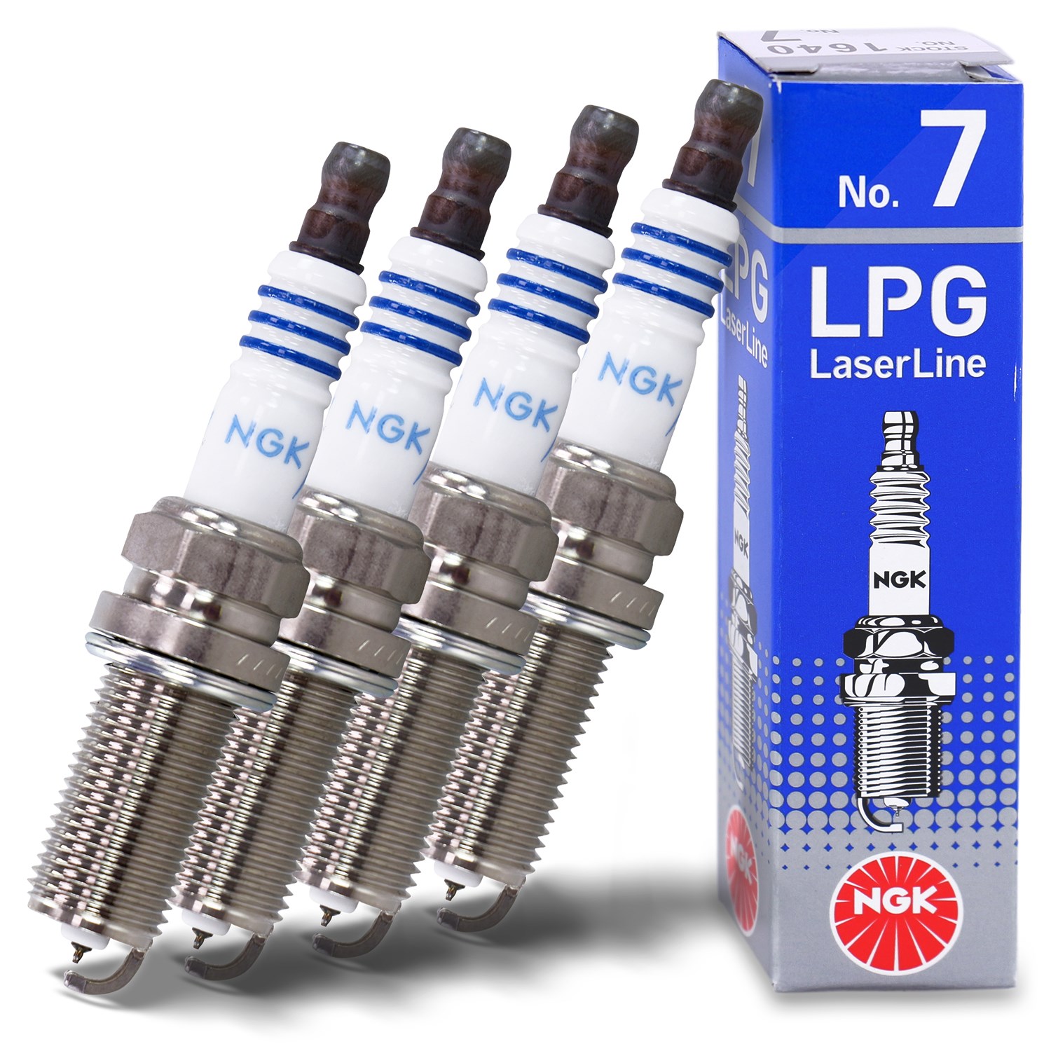 Ngk 4x Zündkerze LG Laser Line 7 [Hersteller-Nr. 1640] für Lancia, Citroën, Fiat, Nissan, Infiniti, Peugeot, Hyundai, Kia