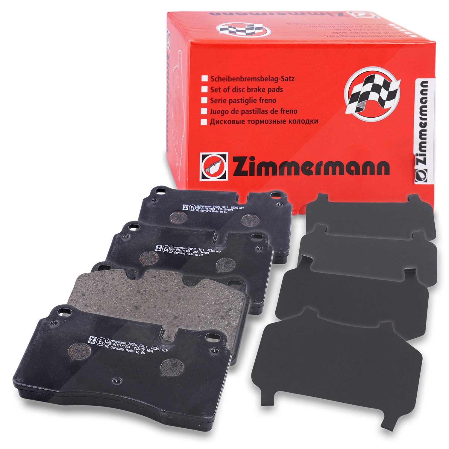 Zimmermann Bremsbelagsatz Vorderachse [Hersteller-Nr. 24098.170.1] für VW, Audi, Seat, Cupra