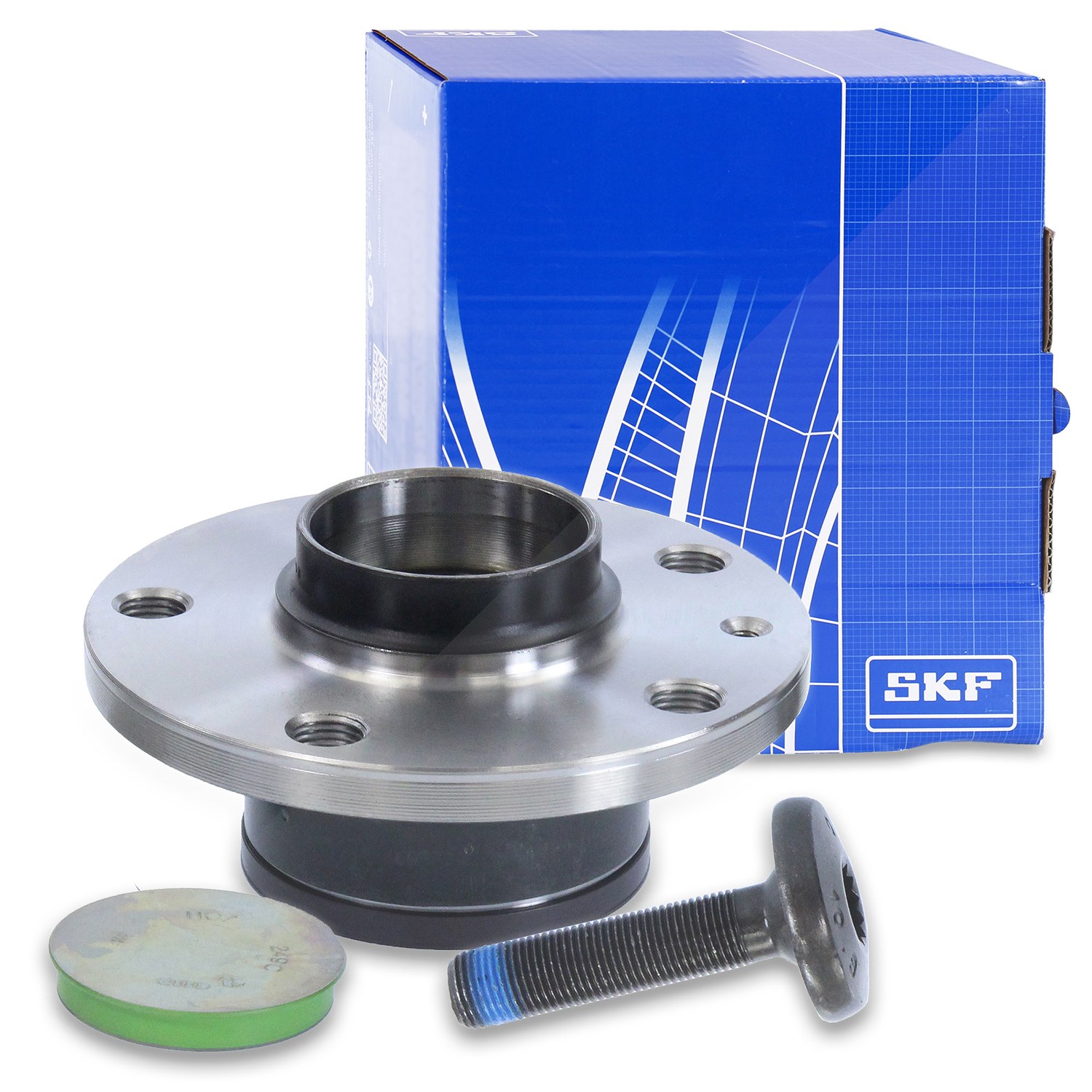 Skf Radlagersatz inkl. Radnabe Hinterachse [Hersteller-Nr. VKBA3644] für Skoda, Audi, Ford, Cupra, Seat, VW