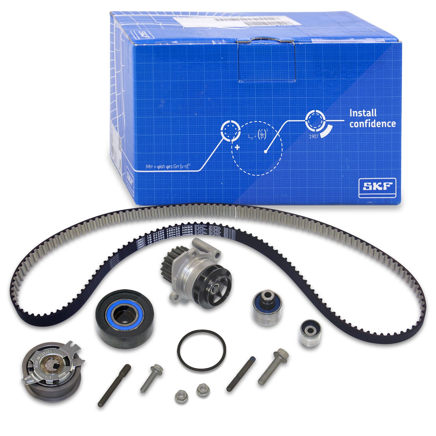 Skf Wasserpumpe + Zahnriemensatz [Hersteller-Nr. VKMC01148-2] für Seat, Audi, VW, Skoda