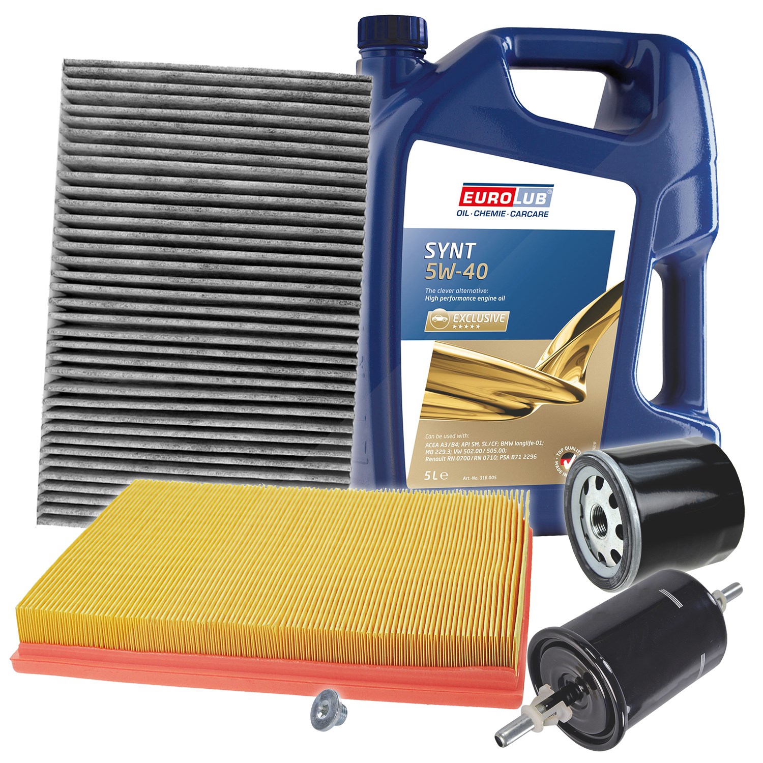 Bestprice Inspektionspaket Filtersatz SET B + 5l ÖL [Hersteller-Nr. 40197421] für Opel