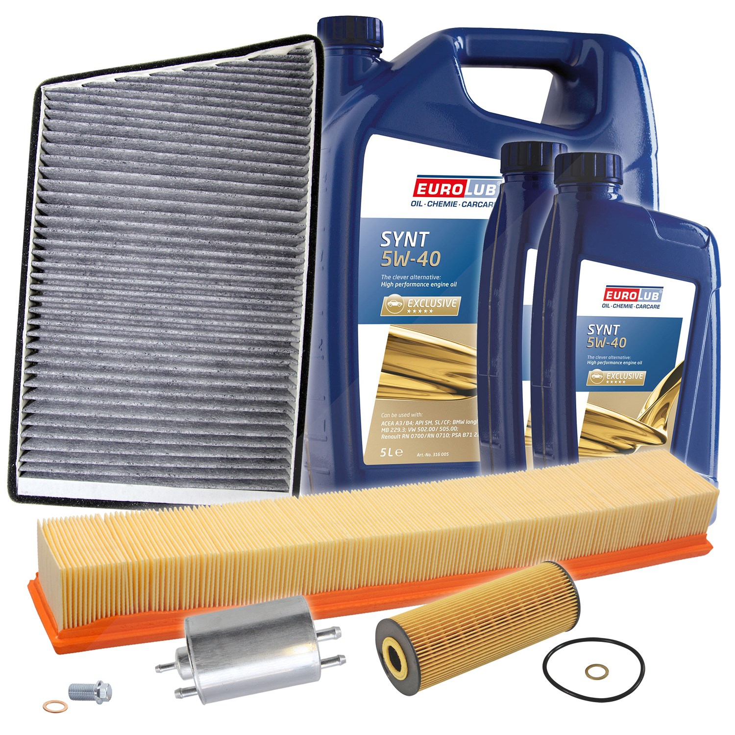 Bestprice Inspektionspaket Filtersatz SET B + 7l ÖL [Hersteller-Nr. 40197435] für Mercedes-Benz