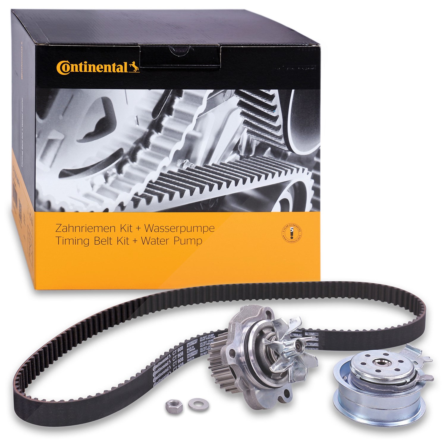Continental Ctam Zahnriemensatz + Wasserpumpe [Hersteller-Nr. CT908WP2] für Seat, VW, Skoda