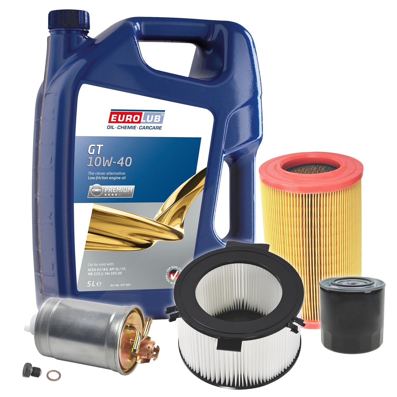 Bestprice Inspektionspaket Filtersatz SET B + 5l ÖL [Hersteller-Nr. 40197485] für VW