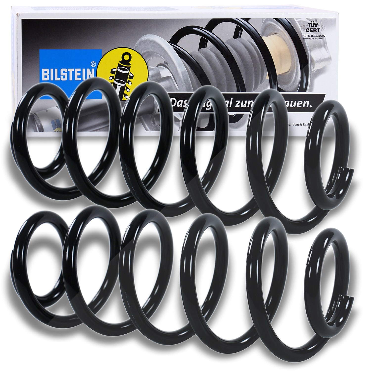 Bilstein 2x Fahrwerksfeder vorne [Hersteller-Nr. 40180643] für Skoda, Audi, VW
