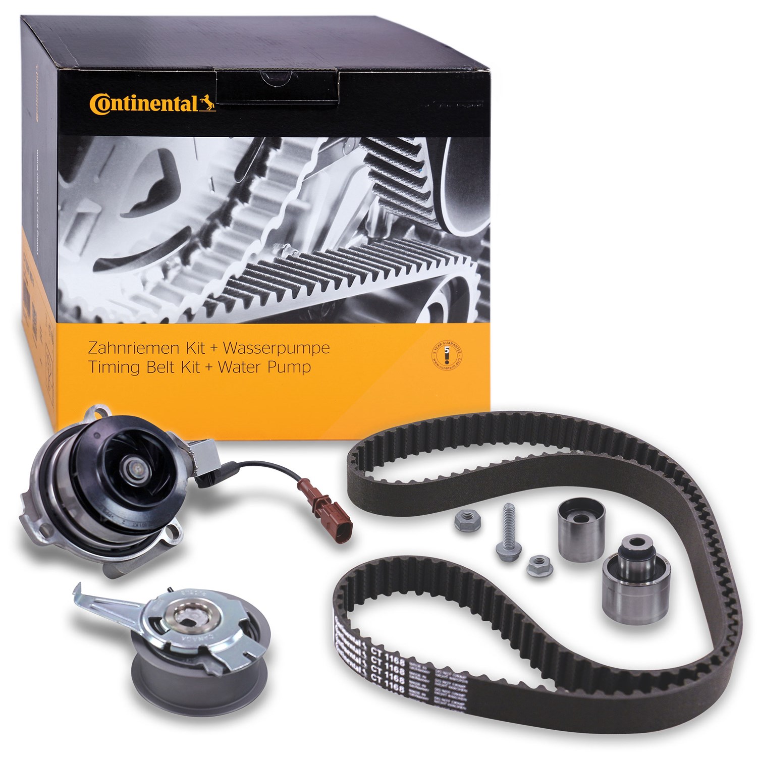 Continental Ctam Wasserpumpe + Zahnriemensatz [Hersteller-Nr. CT1168WP1] für Skoda, Seat, Audi, VW