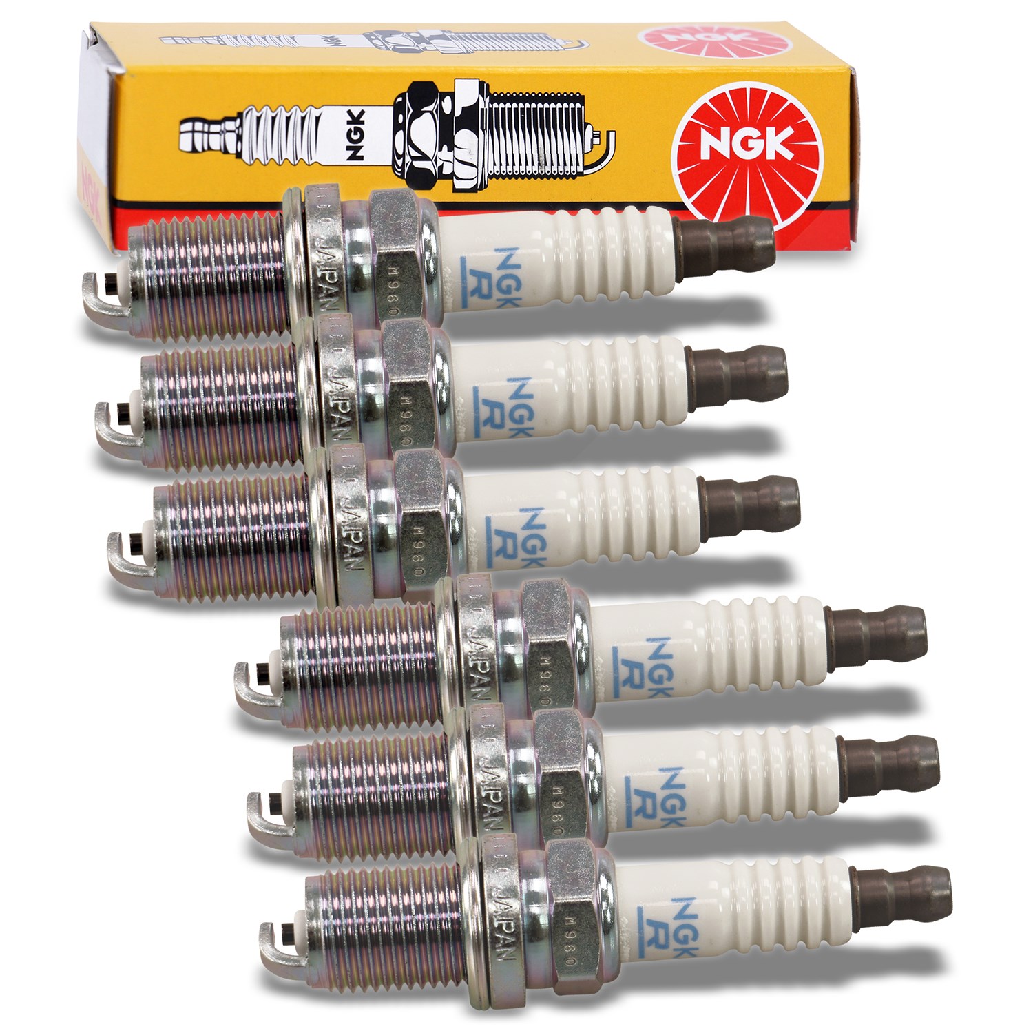 Ngk 6x Zündkerze BKR6ES [Hersteller-Nr. 3783] für Volvo, Porsche