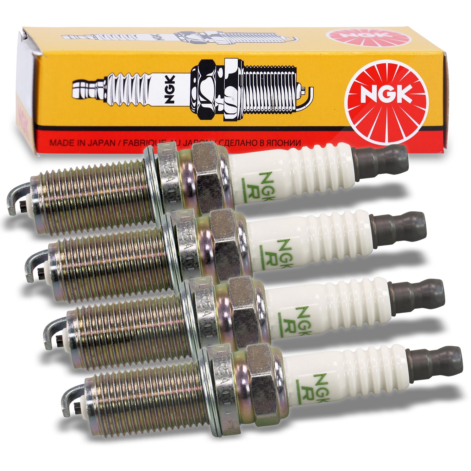 Ngk 4x Zündkerze LFR5A-11 [Hersteller-Nr. 6376] für Nissan, Hyundai, Kia