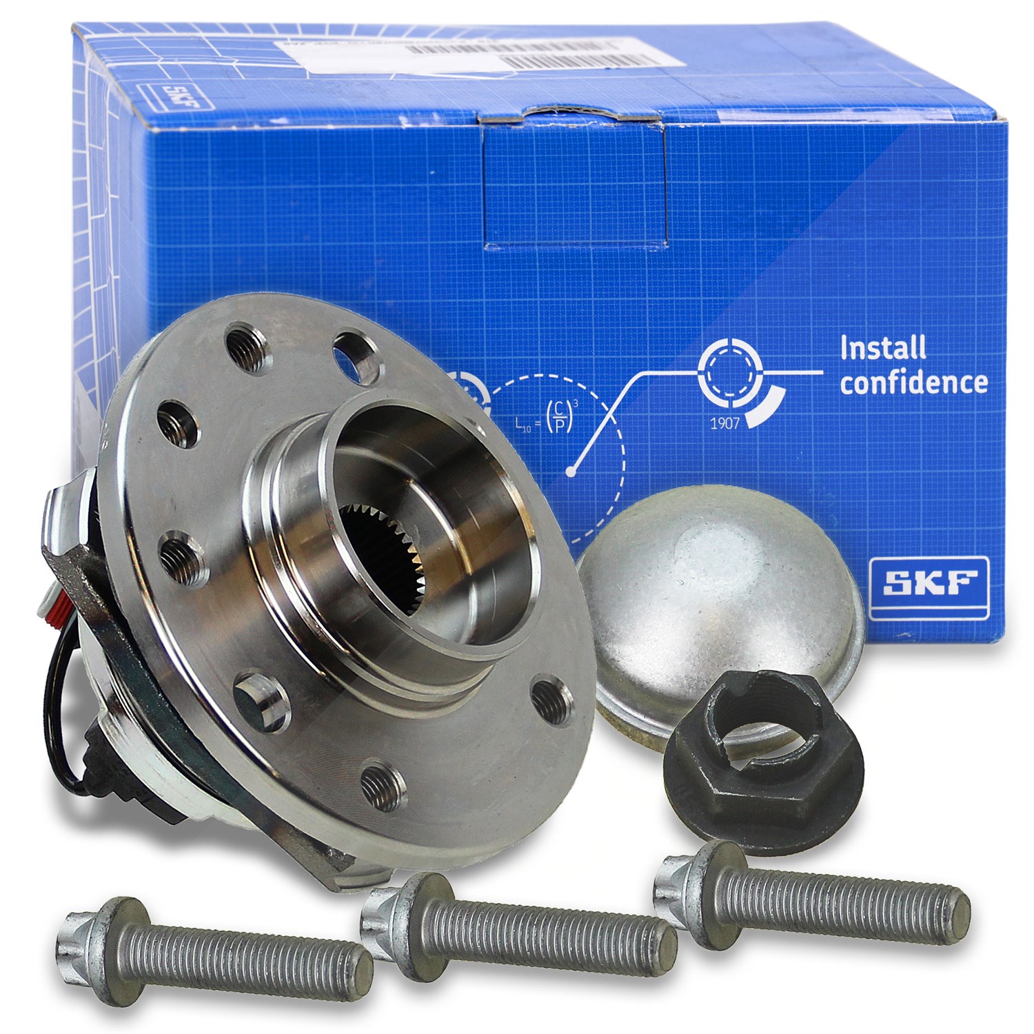 Skf Radlagersatz inkl. Radnabe Vorderachse [Hersteller-Nr. VKBA3651] für Vauxhall, Opel