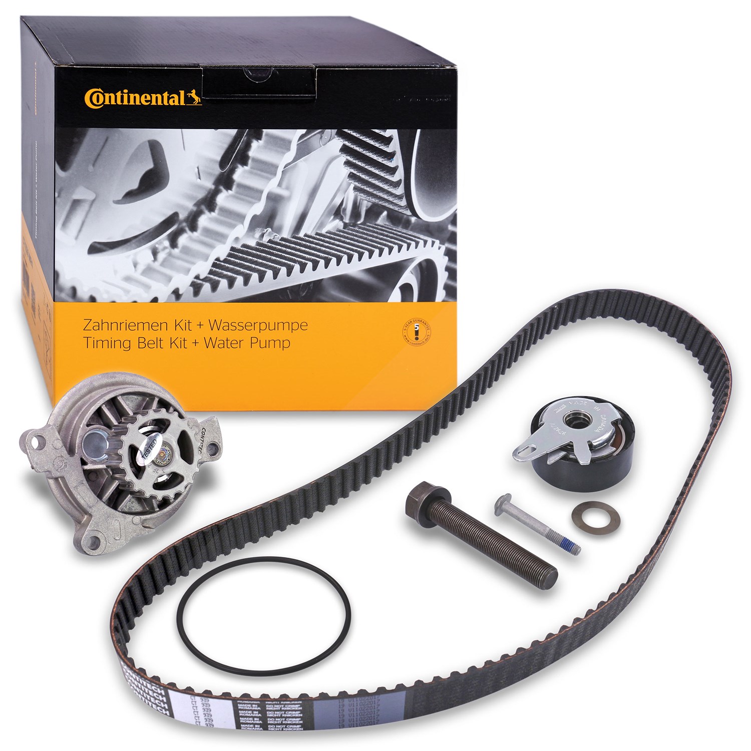 Continental Ctam Zahnriemensatz + Wasserpumpe [Hersteller-Nr. CT939WP2] für VW, Audi