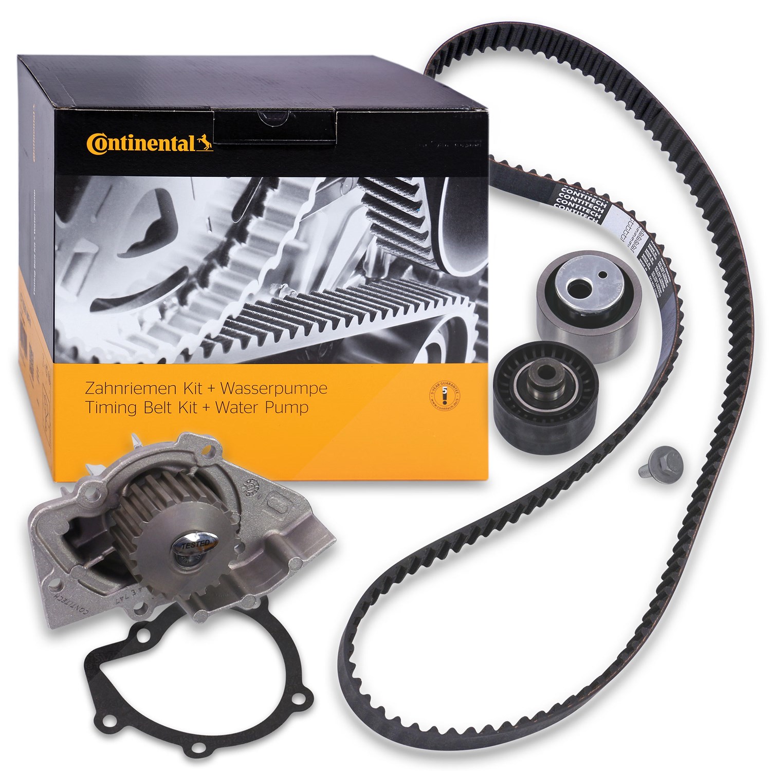 Continental Ctam Zahnriemensatz + Wasserpumpe [Hersteller-Nr. CT987WP2] für Lancia, Fiat, Peugeot, Citroën