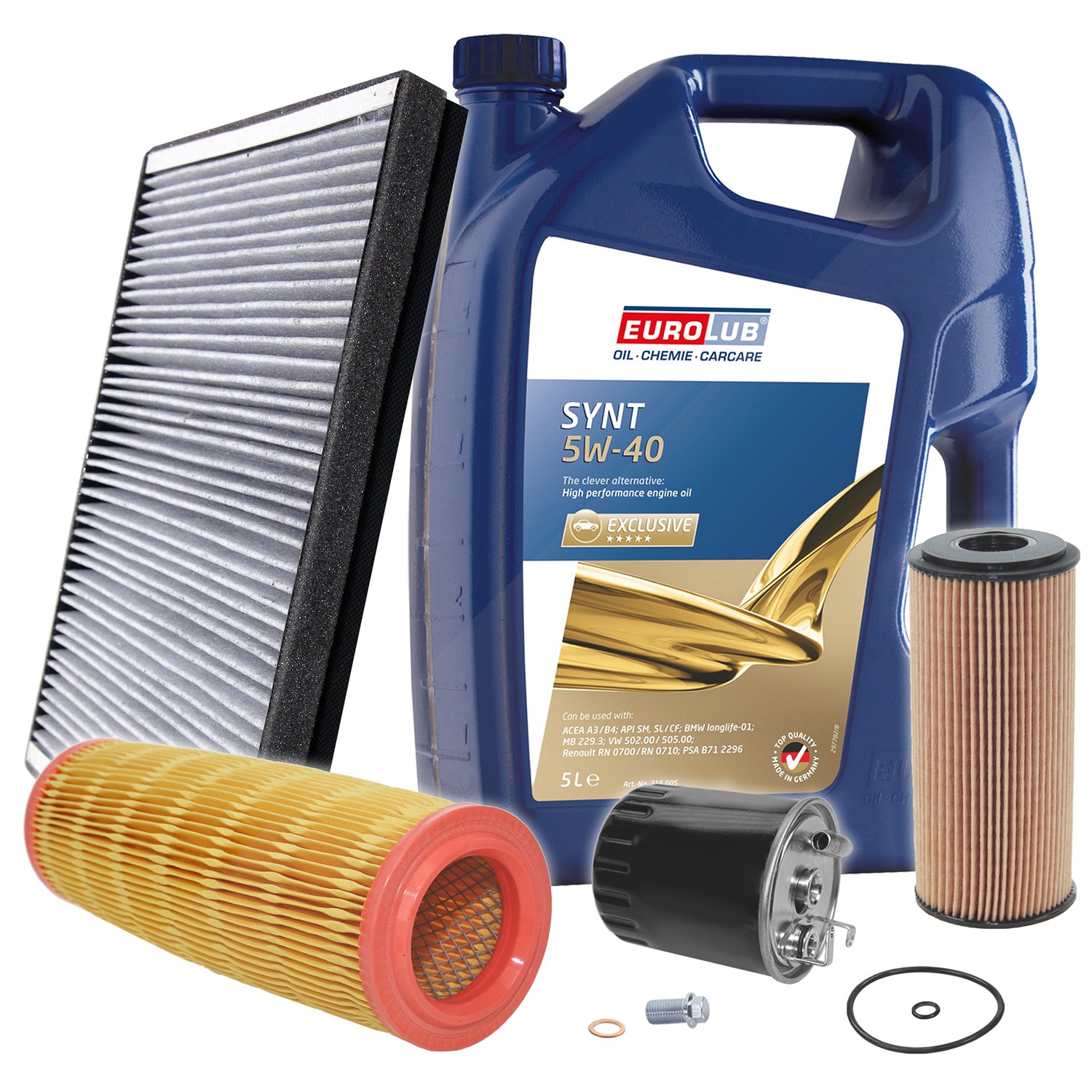 Bestprice Inspektionspaket Filtersatz SET B + 5l ÖL [Hersteller-Nr. 40197546] für Mercedes-Benz