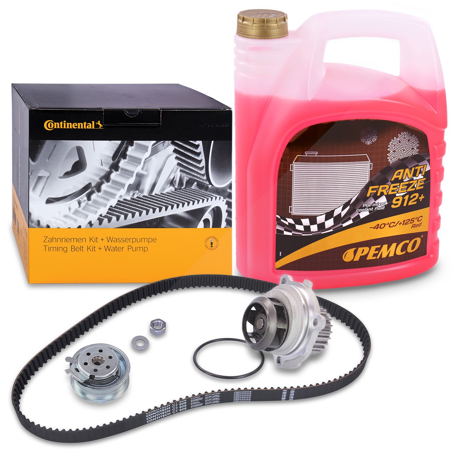 Continental Ctam Zahnriemensatz + Kühlerfrostschutz [Hersteller-Nr. 40197890] für Seat, VW, Audi, Skoda