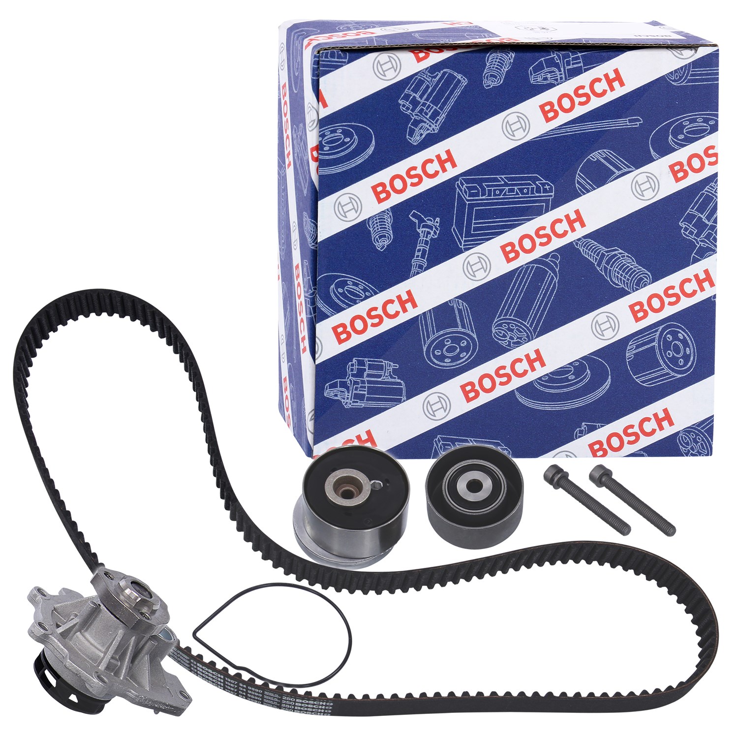 Bosch Zahnriemensatz + Wasserpumpe [Hersteller-Nr. 1987948800] für Saab, Opel, Alfa Romeo, Fiat, Chevrolet, Vauxhall