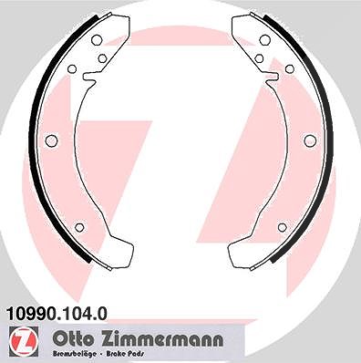 Zimmermann Bremsbackensatz [Hersteller-Nr. 10990.104.0] für VW, Porsche