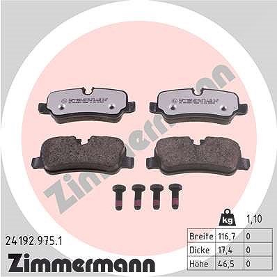 Zimmermann Bremsbelagsatz, Scheibenbremse [Hersteller-Nr. 24192.975.1] für Land Rover