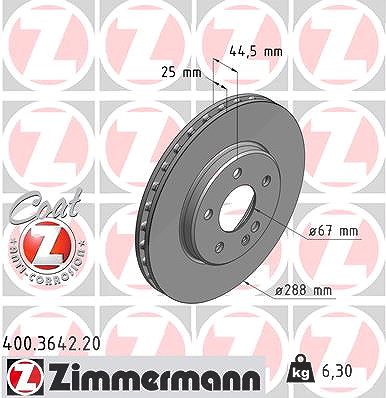Zimmermann Bremsscheibe [Hersteller-Nr. 400.3642.20] für Mercedes-Benz