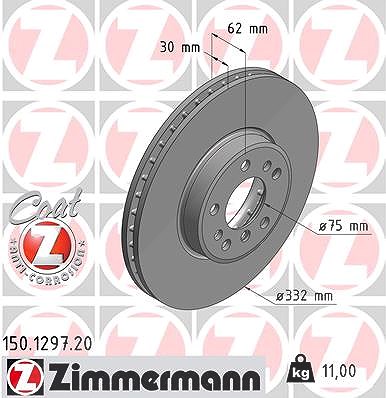 Zimmermann Bremsscheibe [Hersteller-Nr. 150.1297.20] für BMW