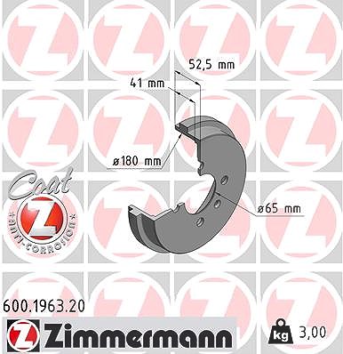 Zimmermann Bremstrommel [Hersteller-Nr. 600.1963.20] für VW