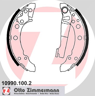 Zimmermann Bremsbackensatz [Hersteller-Nr. 10990.100.2] für VW, Audi, Seat