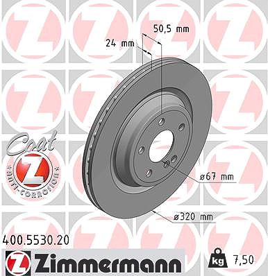 Zimmermann Bremsscheibe [Hersteller-Nr. 400.5530.20] für Mercedes-Benz