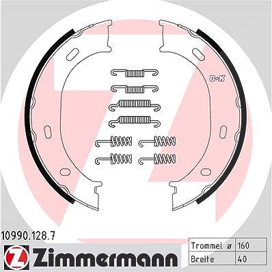 Zimmermann Bremsbackensatz, Feststellbremse [Hersteller-Nr. 10990.128.7] für Mercedes-Benz