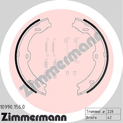 Zimmermann Bremsbackensatz, Feststellbremse [Hersteller-Nr. 10990.156.0] für Mercedes-Benz