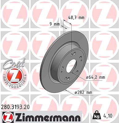 Zimmermann Bremsscheibe [Hersteller-Nr. 280.3193.20] für Honda