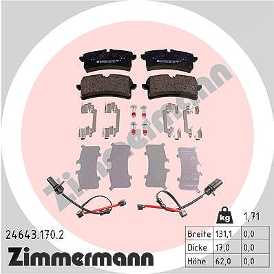 Zimmermann Bremsbelagsatz, Scheibenbremse [Hersteller-Nr. 24643.170.2] für Audi, Bentley, Porsche