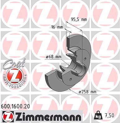 Zimmermann Bremsscheibe [Hersteller-Nr. 600.1600.20] für VW