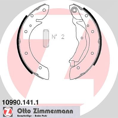 Zimmermann Bremsbackensatz [Hersteller-Nr. 10990.141.1] für Renault