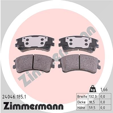 Zimmermann Bremsbelagsatz, Scheibenbremse [Hersteller-Nr. 24046.185.1] für Mazda