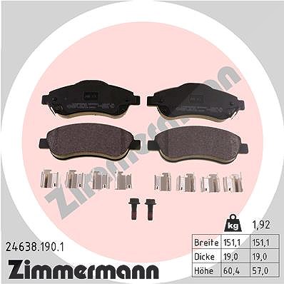 Zimmermann Bremsbelagsatz, Scheibenbremse [Hersteller-Nr. 24638.190.1] für Honda