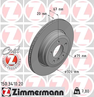 Zimmermann Bremsscheibe [Hersteller-Nr. 150.3410.20] für BMW