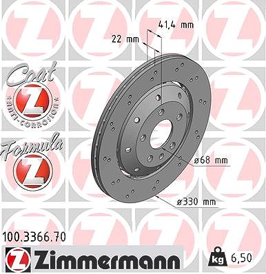 Zimmermann Bremsscheibe [Hersteller-Nr. 100.3366.70] für Audi