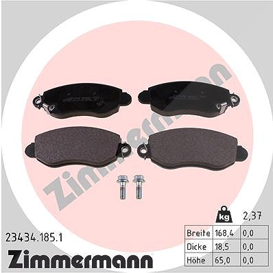 Zimmermann Bremsbelagsatz, Scheibenbremse [Hersteller-Nr. 23434.185.1] für Ford