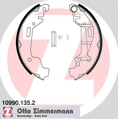 Zimmermann Bremsbackensatz [Hersteller-Nr. 10990.135.2] für Vauxhall, Opel
