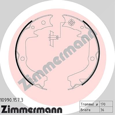 Zimmermann Bremsbackensatz, Feststellbremse [Hersteller-Nr. 10990.157.3] für Subaru
