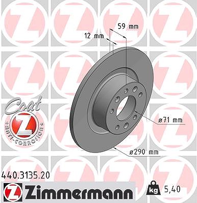 Zimmermann Bremsscheibe [Hersteller-Nr. 440.3135.20] für Peugeot