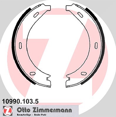 Zimmermann Bremsbackensatz, Feststellbremse [Hersteller-Nr. 10990.103.5] für Mercedes-Benz