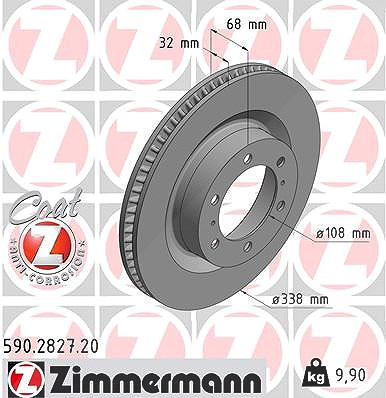 Zimmermann Bremsscheibe [Hersteller-Nr. 590.2827.20] für Lexus, Toyota