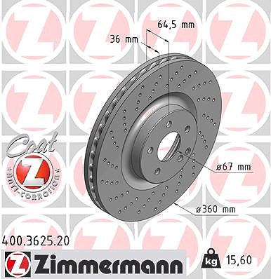 Zimmermann Bremsscheibe [Hersteller-Nr. 400.3625.20] für Mercedes-Benz