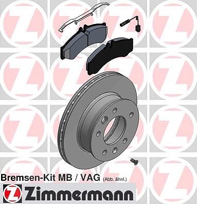 Zimmermann Bremsensatz vorne [Hersteller-Nr. 640.4302.00] für VW, Mercedes-Benz