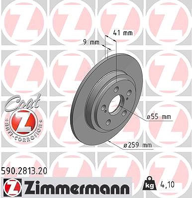 Zimmermann Bremsscheibe [Hersteller-Nr. 590.2813.20] für Toyota