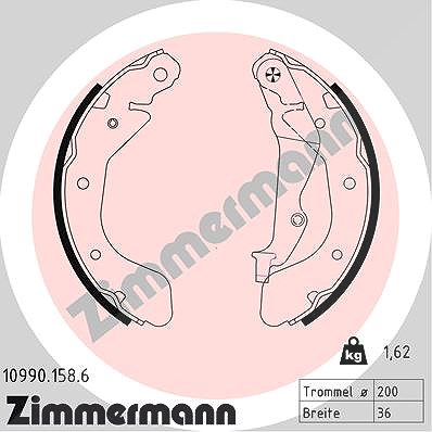 Zimmermann Bremsbackensatz [Hersteller-Nr. 10990.158.6] für Opel